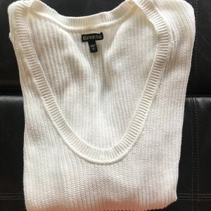 Express Dolman Sleeve White Sweater